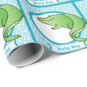Personalisiertes Baby Boy Wrapping Paper Geschenkpapier (Rolleneckpunkt)