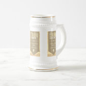 Personalisiertes Baby Brew Beer Label Sonnendusche Bierglas (VorderseiteRechts)