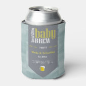Personalisiertes Baby Brew Beer Label Sonnendusche Dosenkühler (Kanne Vorderseite)