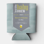 Personalisiertes Baby Brew Beer Label Sonnendusche Dosenkühler (Vorderseite)
