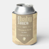 Personalisiertes Baby Brew Beer Label Sonnendusche Dosenkühler (Kanne Vorderseite)