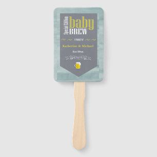 Personalisiertes Baby Brew Beer Label Sonnendusche Fächer