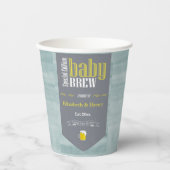 Personalisiertes Baby Brew Beer Label Sonnendusche Pappbecher (Vorderseite)