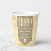 Personalisiertes Baby Brew Beer Label Sonnendusche Pappbecher (Vorderseite)