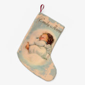 Personalisiertes Baby, das Engel Doppeltes Wings, Kleiner Weihnachtsstrumpf (Vorderansicht (hängend))