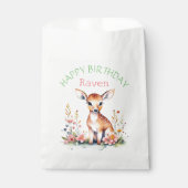 Personalisiertes Baby Deer in Blume Mädchen zum Ge Geschenktütchen (Vorderseite)