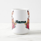 Personalisiertes Baby Deh mit Rose Kaffeetasse (Mittel)