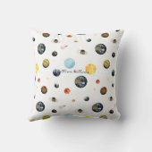 Personalisiertes Baby des Planeten-Sonnensystems Kissen (Rückseite)