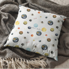 Personalisiertes Baby des Planeten-Sonnensystems Kissen