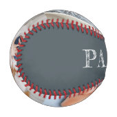 Personalisiertes Baby-Dusche Foto Baseball (Vorderseite Links)