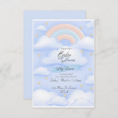 Personalisiertes Baby-Dusche-Party Begleitkarte (Vorne/Hinten)