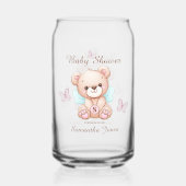 Personalisiertes Baby Dusche Thema Trinkbehälter S Dosenglas (Rückseite)