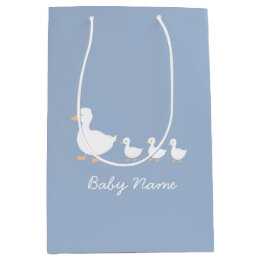 Personalisiertes Baby Duschgeschenk Beutel Blue Du Mittlere Geschenktüte