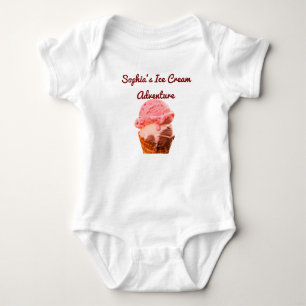 Personalisiertes Baby-Eiscreme-T-Shirt   Benutzerd Baby Strampler