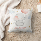 Personalisiertes Baby Elephant Kinderzimmer Custom Kissen (Decke)