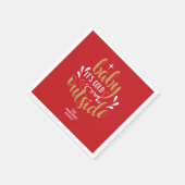 Personalisiertes Baby Es ist kalt draußen Serviette (Ecke)