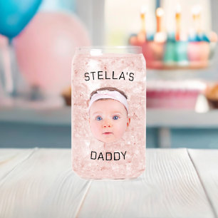 Personalisiertes Baby Face Foto Vater Geschenk Dosenglas
