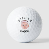 Personalisiertes Baby Face Foto Vater Geschenk Golfball (Vorderseite)