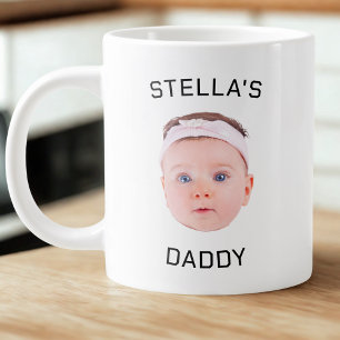 Personalisiertes Baby Face Foto Vater Geschenk Jumbo-Tasse