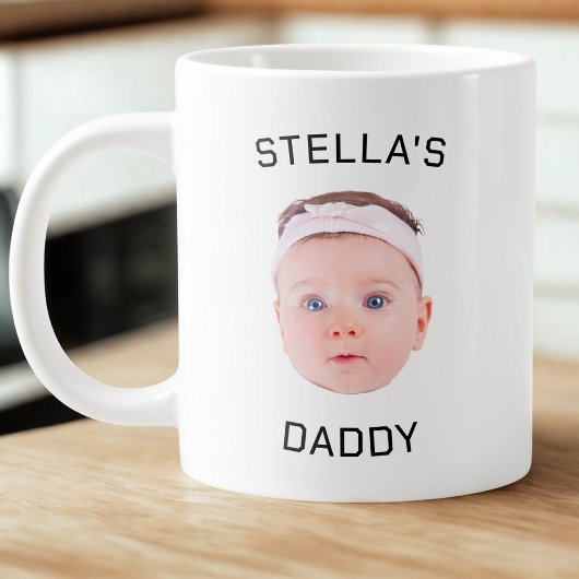 Personalisiertes Baby Face Foto Vater Geschenk Jumbo-Tasse
