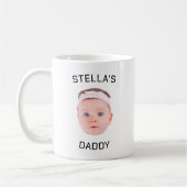 Personalisiertes Baby Face Foto Vater Geschenk Kaffeetasse (Links)