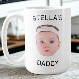 Personalisiertes Baby Face Foto Vater Geschenk Kaffeetasse
