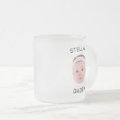 Personalisiertes Baby Face Foto Vater Geschenk Mattglastasse (VorderseiteRechts)