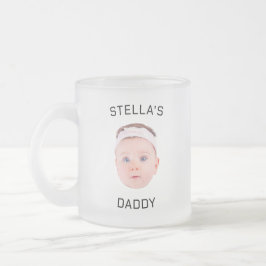 Personalisiertes Baby Face Foto Vater Geschenk Mattglastasse