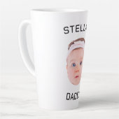 Personalisiertes Baby Face Foto Vater Geschenk Milchtasse (Linke Ecke)