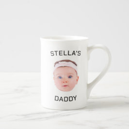 Personalisiertes Baby Face Foto Vater Geschenk Porzellantasse