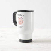 Personalisiertes Baby Face Foto Vater Geschenk Reisebecher (Vorderseite Links)