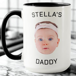 Personalisiertes Baby Face Foto Vater Geschenk Tasse