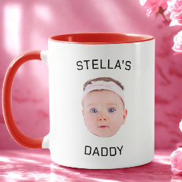 Personalisiertes Baby Face Foto Vater Geschenk Tasse