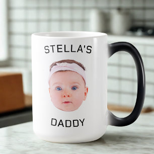 Personalisiertes Baby Face Foto Vater Geschenk Verwandlungstasse