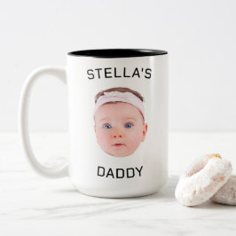 Personalisiertes Baby Face Foto Vater Geschenk Zweifarbige Tasse