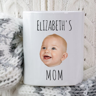Personalisiertes Baby Face Foto Vater Mama Geburts Tasse