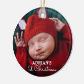 Personalisiertes Baby First Christmas Keramik Ornament (Links)
