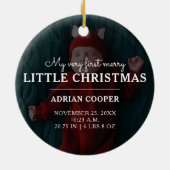 Personalisiertes Baby First Christmas Keramik Ornament (Hinten)