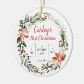 Personalisiertes Baby First Christmas Keramik Ornament (Links)