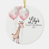 Personalisiertes Baby First Christmas Keramik Ornament (Vorne)