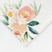 Personalisiertes Baby Floral Name Fleece Blanket (Ecke)