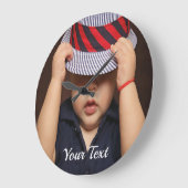Personalisiertes Baby-Foto - Acrylwand Große Wanduhr (Winkel)