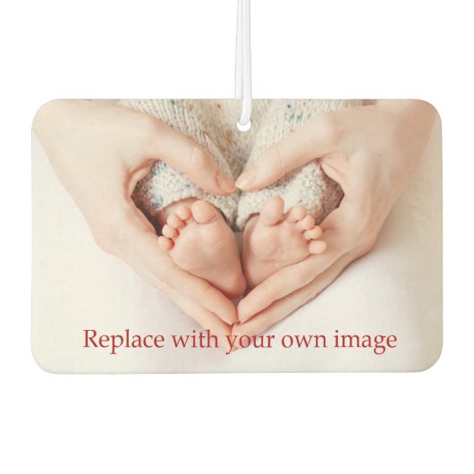 Personalisiertes Baby-Foto Autolufterfrischer (Vorderseite)