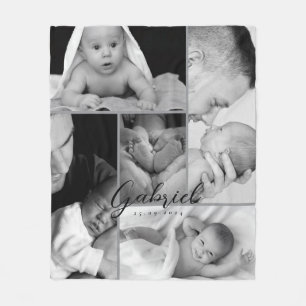 Personalisiertes Baby Foto Blanket Collage Fleecedecke