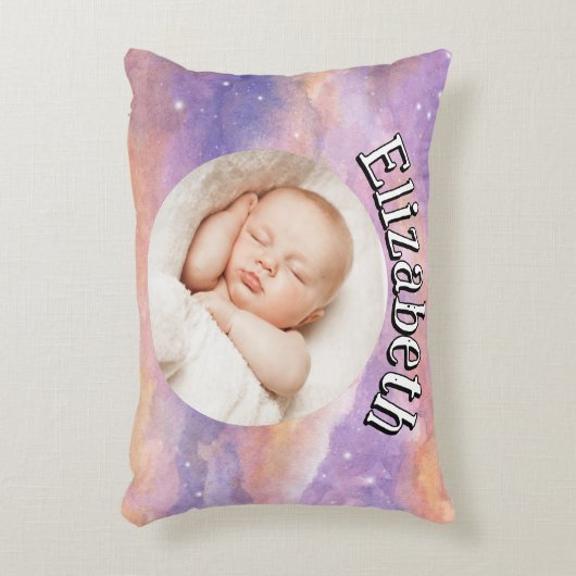 Personalisiertes Baby-Foto | Custom Baby Picture Dekokissen (Vorderseite(Vertikal))
