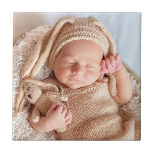 Personalisiertes Baby-Foto Fliese (Vorderseite)
