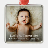 Personalisiertes Baby Foto Keepake Ornament | Cust (Vorne)