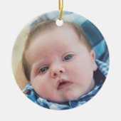Personalisiertes Baby-Foto Keramik Ornament (Vorne)