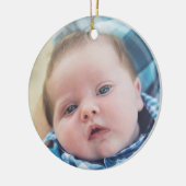 Personalisiertes Baby-Foto Keramik Ornament (Links)