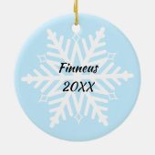 Personalisiertes Baby-Foto Keramik Ornament (Hinten)